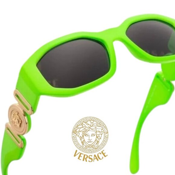 NEW Versace Medusa Sunglasses - 53MM - Unisex - Green Frame, Dark Grey L… - Picture 2 of 5